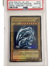 2002 yu-gi-oh sdk-001 blue-eyes white dragon 1st Edition mint Psa 10