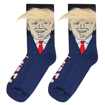 Trump Face Compression Socks Novelty Fashion Street Style Socks for Men Women QD