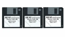 Akai S5000 / S6000 Set of Three Floppy Disks Stereo Celli 4M MSV21026