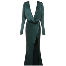 HOUSE OF CB 'Serafina' Teal Draped Maxi Dress, BNWT, Size XS (8) Seen On Beyonce