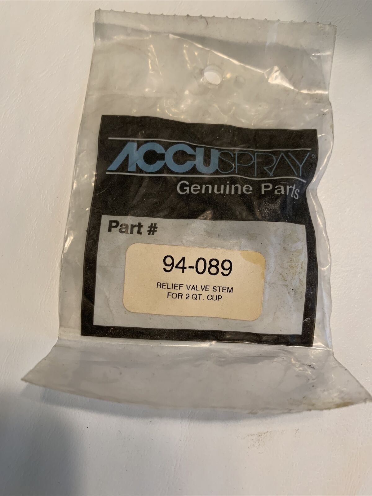 Accuspray Part 94-089 Genuine Replacement Part Relief Valve Stem For 2qt Cup