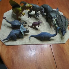 Vintage Dinosaur Toy Lot of 8