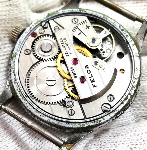 FELCA 17JEWELS RARE OLD 1950"S SWISS Mechanical WRIST WATCH - Picture 6 of 7