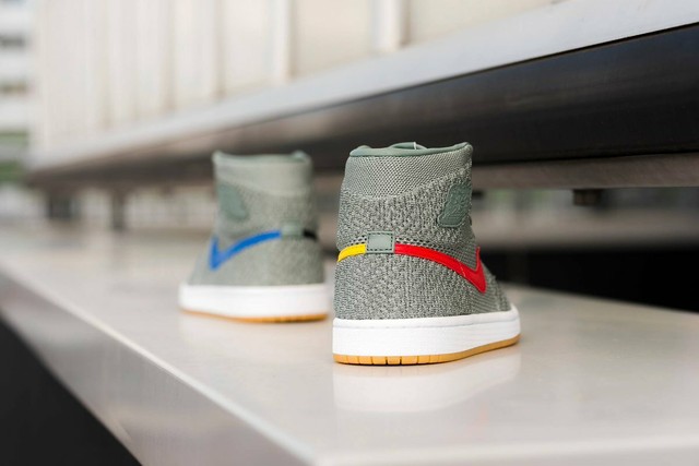 air jordan 1 flyknit clay green