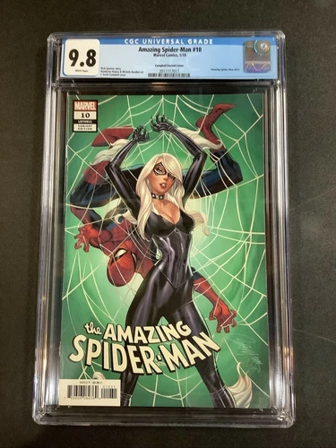 CGC 9.8 AMAZING SPIDER-MAN #10 J SCOTT CAMPBELL BLACK CAT VARIANT COMIC BOOK LOT