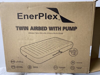 EnerPlex Twin Size Air Mattress Airbed with Rechargeable Pump Camping Outdoor