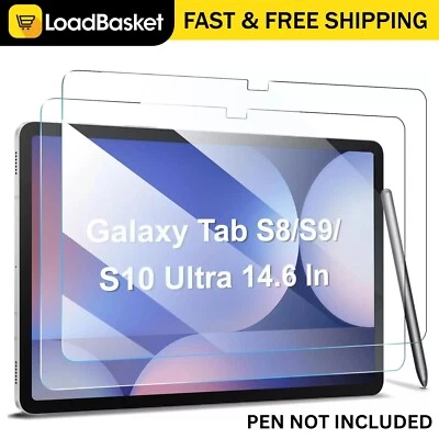 LOADBASKET Screen Protector Tempered Glass For Samsung Galaxy Tab S10 S9 S8 ULTRA 14.6 inch