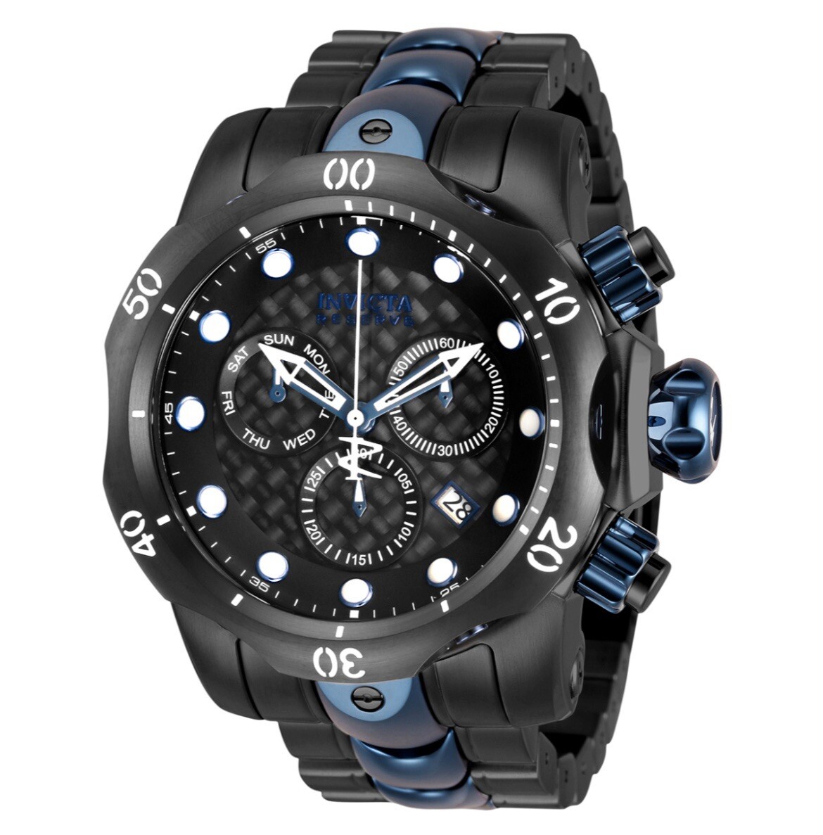 Invicta Reserve Venom  Black Stainless Steel Case Swiss Made Model 5729 New Gift