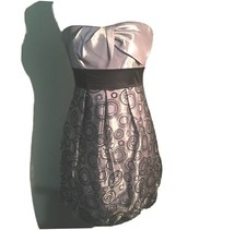 Tweeze Me Dress Sz 5 Juniors Violet Plum Black Sparkle Circle Pattern Prom