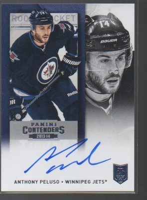 ANTHONY PELUSO  2013-14 PANINI CONTENDERS ROOKIE CARD AUTO CARD #202