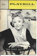 Dorothy Stickney  Playbill  "The Riot Act"  1963  Ruth Donnelly,   Sylvia Miles