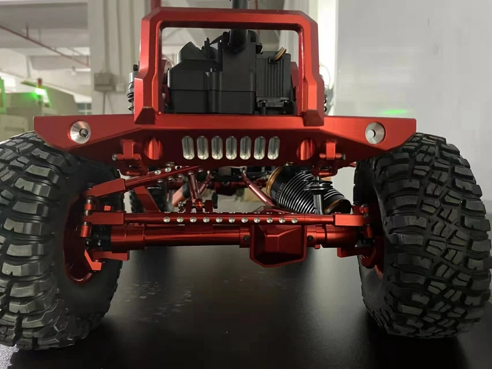 Metal CNC RC Front Rear Bumper w/ Trailer Winch Hooks For 1/6 Axial SCX6 Upgrade - Image 4 of 4