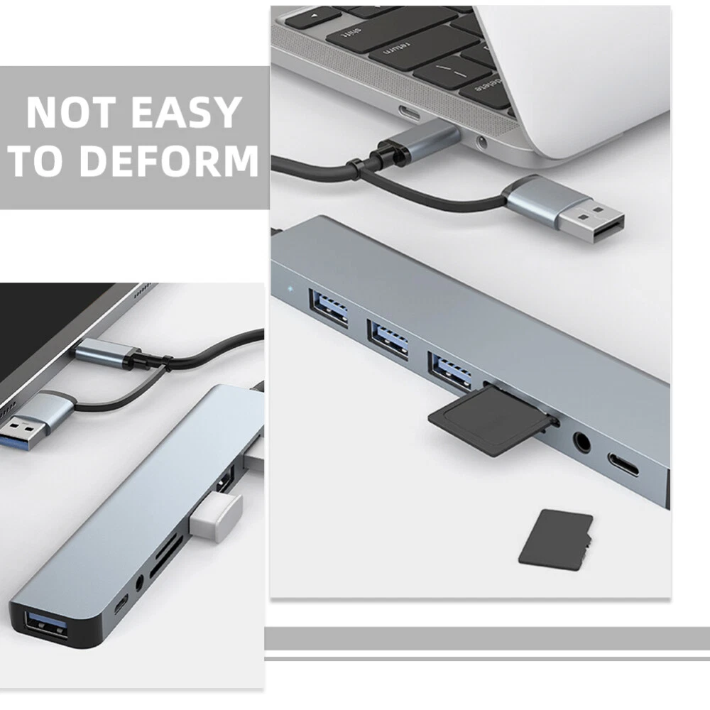 USB TypeC Hub for Laptop with Multiple Ports Splitter Extender