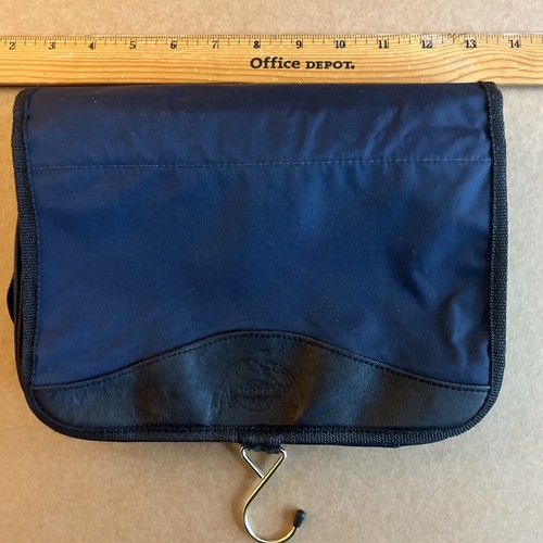 Vintage - Blue & Nylon - Toiletry / Dopp￼/ Bag  ￼Option To Hang   Looks Great!