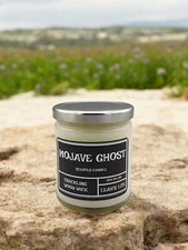 Wood wick * MOJAVE GHOST * Byredo TYPE * scented * Leah's Lite Candle * 9oz