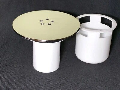 Replacement 115mm Chrome Shower drain-waste cap -Optional white parts Or O ring