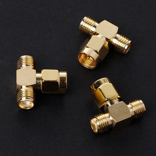 10PCS 3 Way Splitter SMA Male to Two SMA Female Triple for T RF Adapter Connect - Zdjęcie 2 z 8