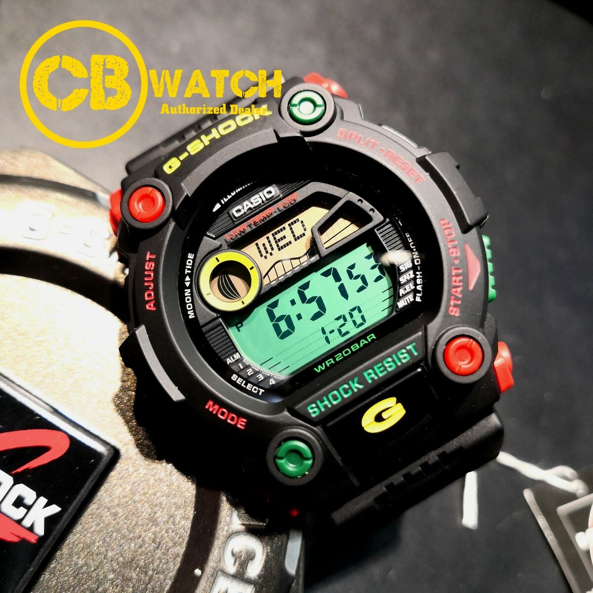 Casio G-7900RF-1 G-Shock Moon Tide Graph Reggae Limited Casio G-7900RF-1 G-Shock Moon Tide Graph Reggae Limited