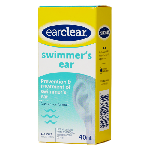 EarClear Swimmer's Ear 40mL Ear Drops Prevention & Treatment of