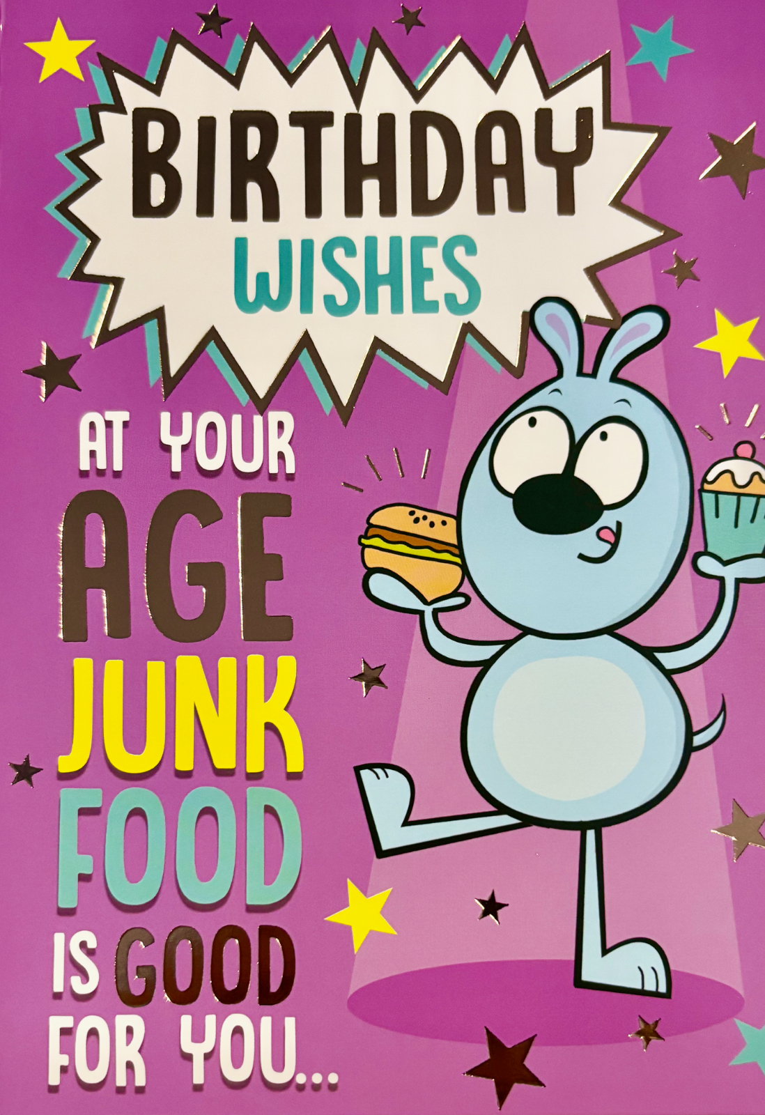 Birthday wishes comedy humour greetings card, brand new