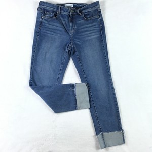 Loft Jeans para Mujer Talla 27 Azul Pierna Recta con puño bolsillos  trabillas Stretch | eBay