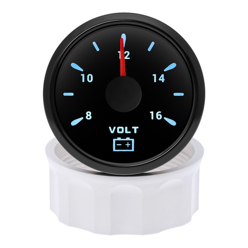 2'' 52mm Voltmeter Volt Meter 8-16V Voltage 12V 7 Colors LED For Car Boat Truck - Picture 14 of 18