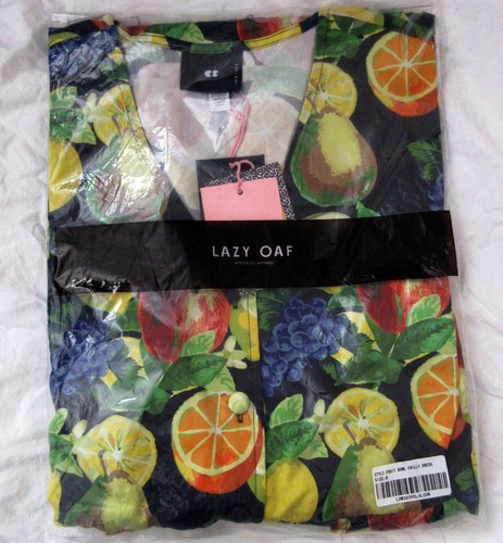 New Lazy Oaf Fruit Bowl Frilly Dress Size UK 8 - 第 5/5 張圖片