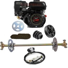 29" Go Kart Rear Axle Kit 7HP OHV Engine Motor Clutch Brake Wheel Hub Karting