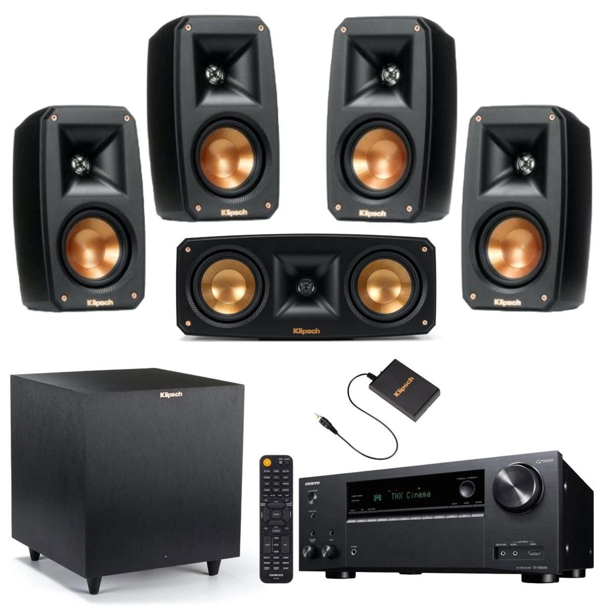 Klipsch Reference Theater Pack 5.1-Channel Speaker System + Onkyo Receiver