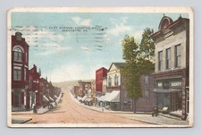 Postcard Clay Ave. Looking West Jeannette Pa. ~ 1916