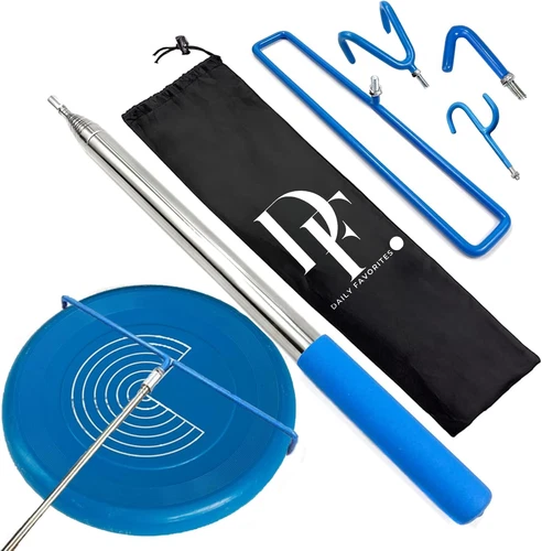 DF 4 in 1 Extendable Disc Golf Retriever 16 Ft Telescopic Disc Golf Retriever