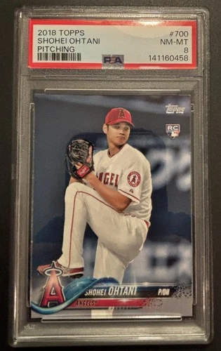 2018 Topps Shohei Ohtani RC Pitching Rookie #700 PSA 8 NM-MT Angels WBC