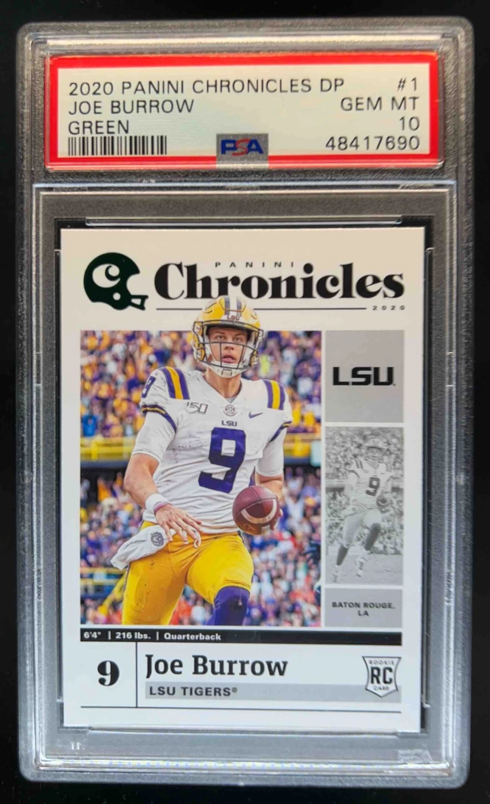 Joe Burrow Panini Chronicles Draft Picks #1 Green