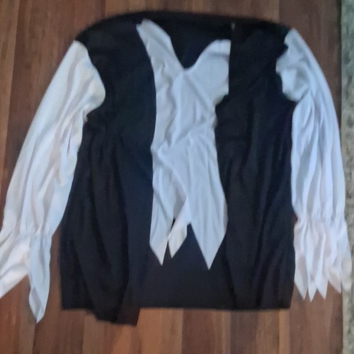 Boys Pirate Costume Red Black White Striped Elastic Stretch Complete Outfit