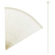 30 Pcs Table Card Holders, 11.8 Heart Metal Craft Wire Clips Picture Clip, Gold