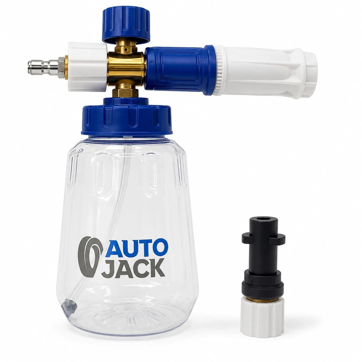 Snow Foam Cannon 1L Bottle – Karcher K2–K7 or 1/4"" QC | Brass Adjustable Nozzle - Image 2