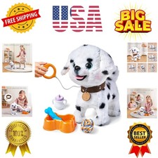 Walking Barking Toy Dog with Remote Control Leash, Plush Puppy Electronic Int...