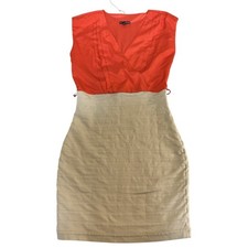 Express Casual Dress Women's Small Sleeveless Orange Tan Everyday Style