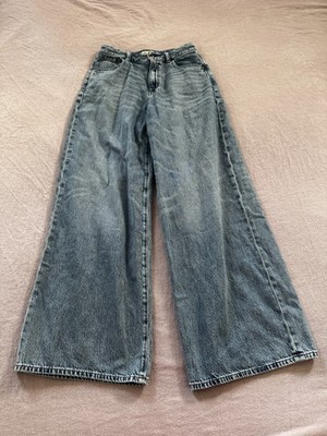 Madewell Curvy Women's Jeans  Pants Size 26 Blue Denim  Y2K Super Wide-Leg
