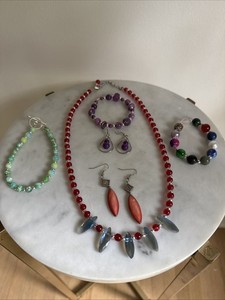Mixed Lot of Miscellaneous Jewelry Necklaces, Earrings, Bracelets