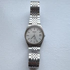 Vintage Seiko Quartz Watch Silver Dial Stainless Bracelet Date Water Resistant