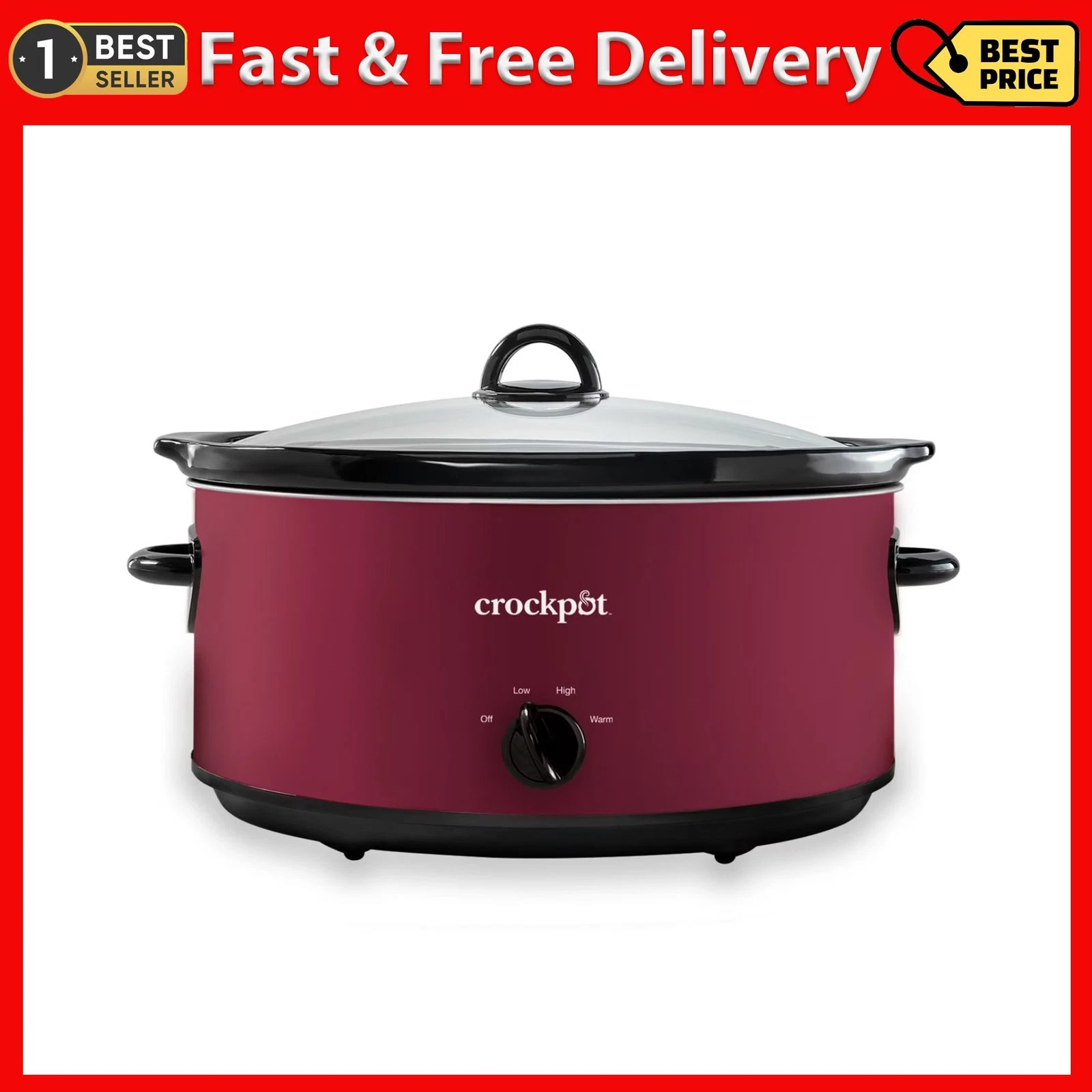 Crock-Pot® Manual 8-Quart Slow Cooker, Rhubarb