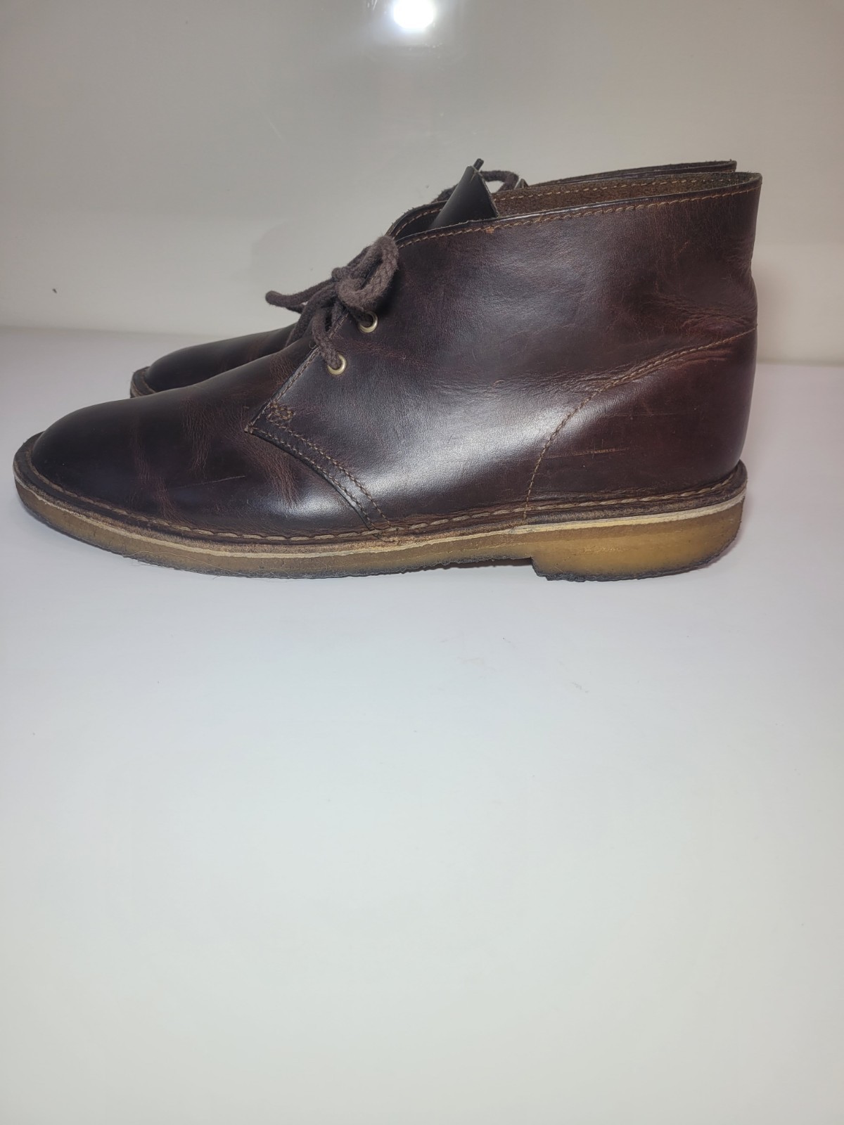 SAOLA Stivali Chukka Clarks Original da uomo Desert Boot in pelle marrone suola crepe taglia 9 5