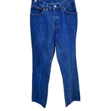 Levis 501 Vintage 80s Straight Leg Jeans Blue Medium Wash Button Fly Denim Pants