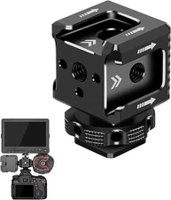 3-Port Camera Cold Shoe Mount w/ 1/4"-20 Thread for DSLR/SLR Flash Mic