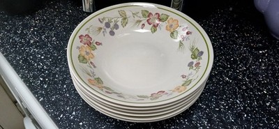 BILTONS / WOOLWORTHS COUNTRY LANE GROSSE PASTA / SERVIERSCHALEN X 6 - 23 cm