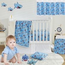 6 Piece Baby Crib Bedding Set for Boys -100 Cotton -Newborn, Infant  Toddle...