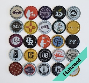 500 FLATTENED Beer Bottle Caps Craft Crown Caps Flat
