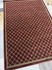 Karastan English Manor Coll. Coventry Trellis Red 5'7x7'11 100% Wool rug ::NEW::