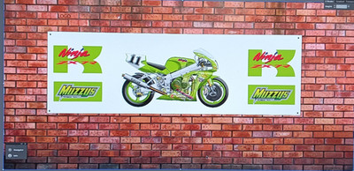 NINJA ZX 7R MUZZYS  WORK SHOP BANNER
